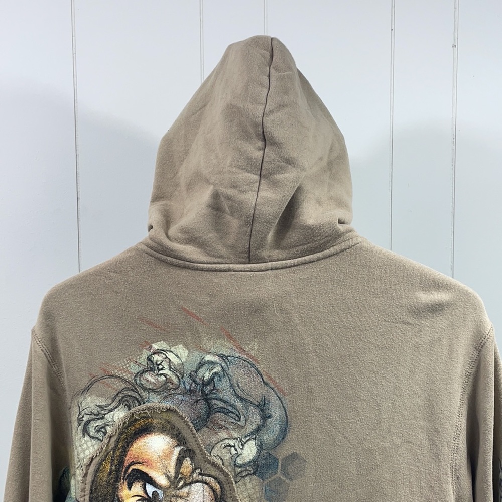 Disney Store Studio Collection Tan Grumpy Full Zip Hoodie Sweater - Picture 7 of 7